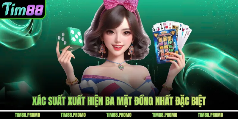 Xác suất xuất hiện ba mặt đồng nhất đặc biệt